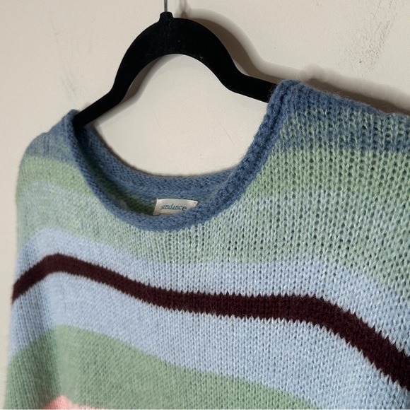 Sundance Wool Blend Size Small Colorful Striped Sweater for Women Rainbow‎ Fairy - Picture 6 of 8
